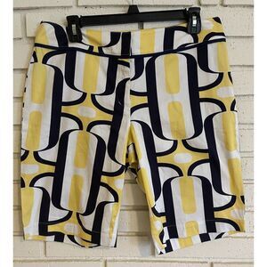 NWT - ITW by Claude Brown Funky Geometric Bermuda Shorts‎ - Size 8 NEW